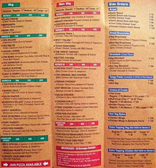 MD's Pizza Menu, Menu for MD's Pizza, Malad West, Mumbai Zomato