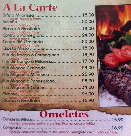 big Ipanema cardápio