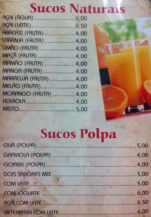 big Ipanema cardápio