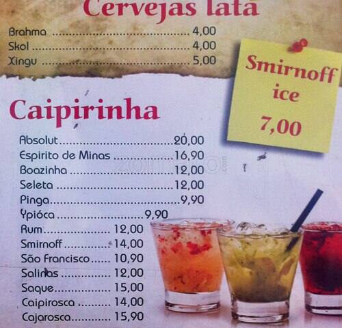 big Ipanema cardápio