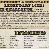 Beau Jo S Pizza Menu Menu For Beau Jo S Pizza Evergreen Denver
