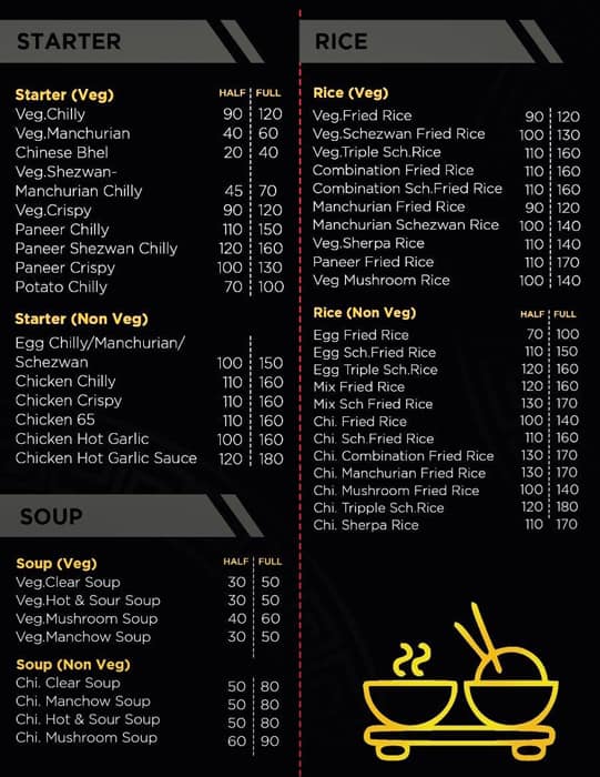 Menu of Dragone Chinese Corner, Panch Pakhadi, Thane West, Thane