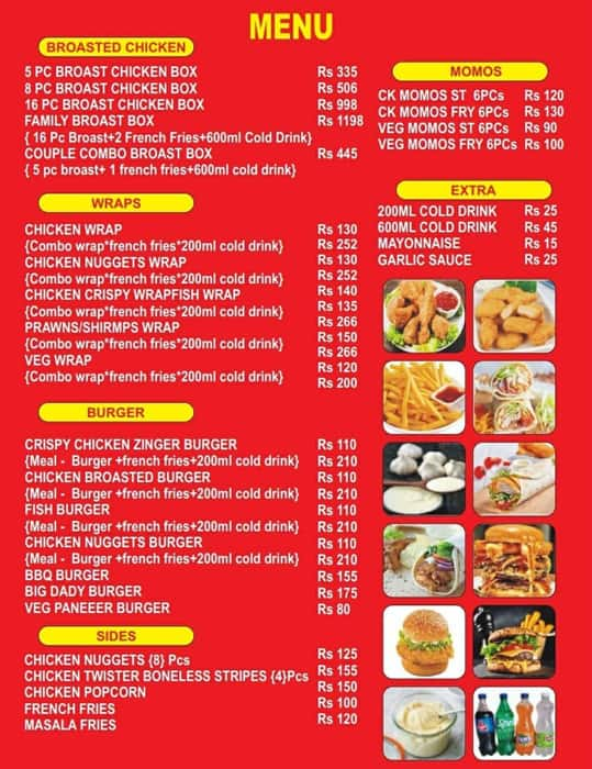 Menu of Al Harmain Arabian Cafeteria, Charminar, Hyderabad