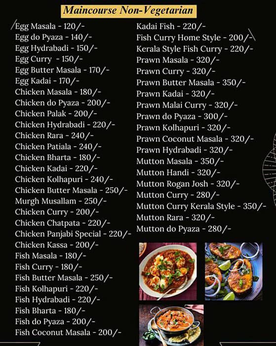 Menu of RCT Food Plaza, Port Blair Locality, Port Blair