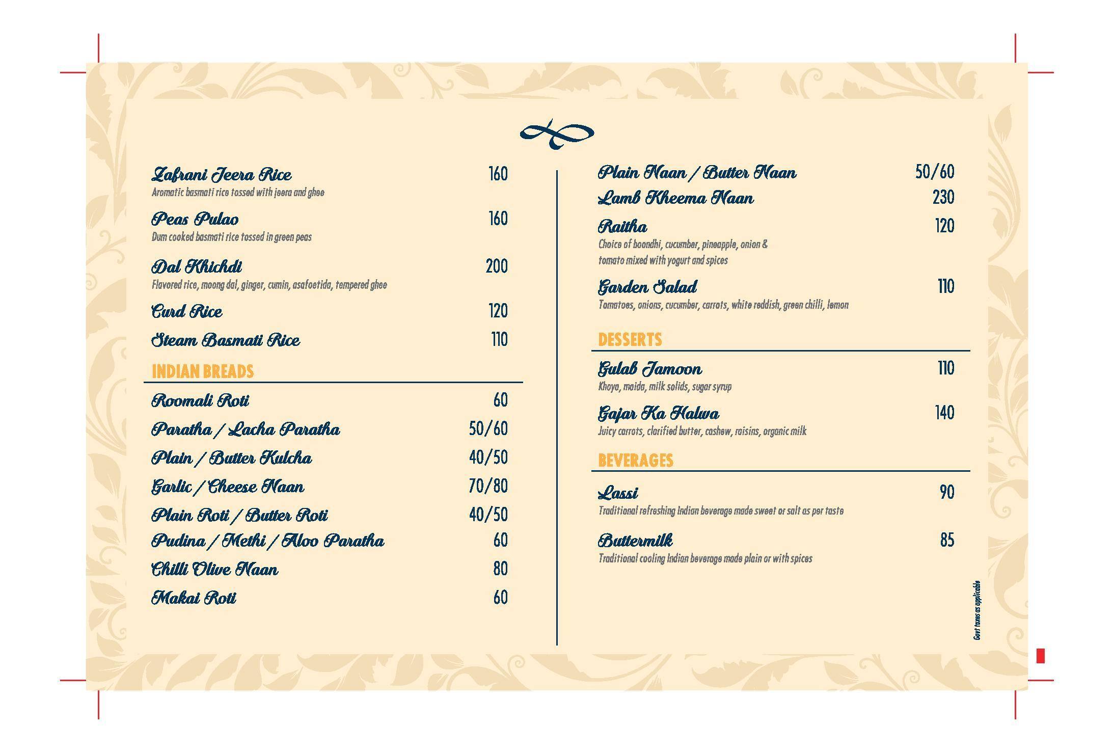 The Sofraah Kebabs & Kurries Eden Park Restaurants Menu Zomato