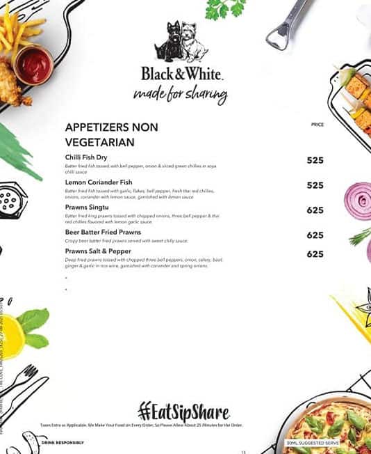 Menu at Puzzles Lounge Bar The Cove, Panchkula