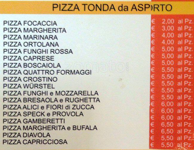 Menu di Le Mille Molliche 