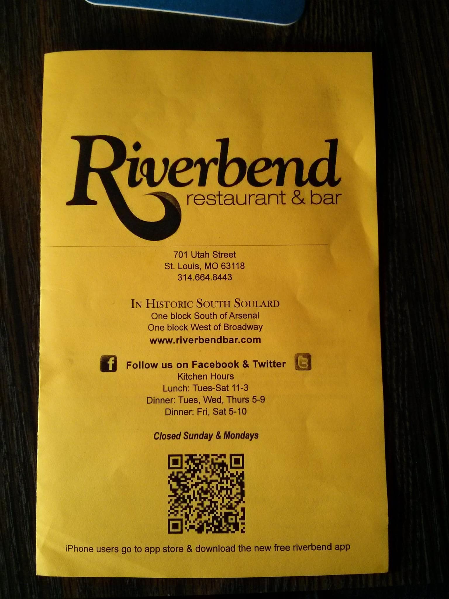 Riverbend Restaurant & Bar Menu - Urbanspoon/Zomato
