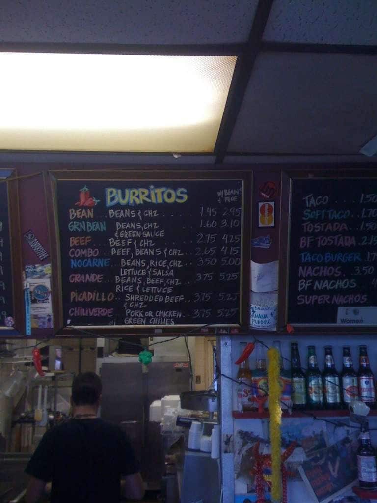 Bandito Burrito Company Menu, Menu for Bandito Burrito Company