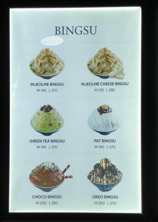 Snow Panda menu