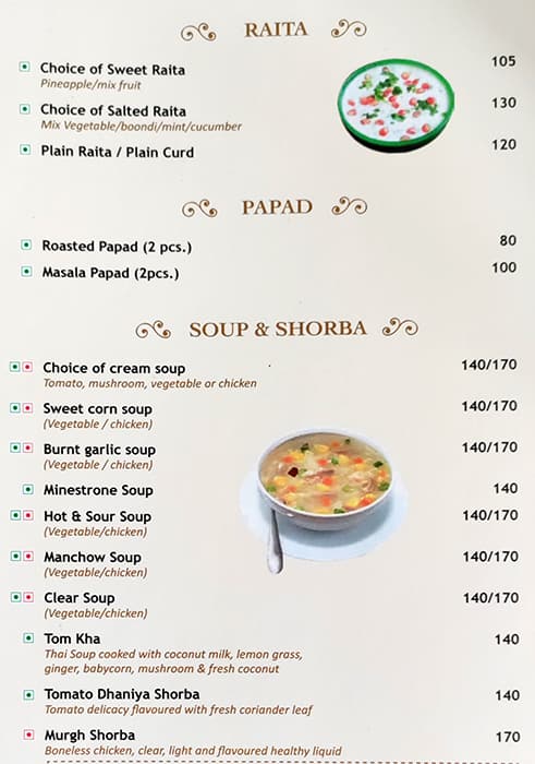 Gucchi menu