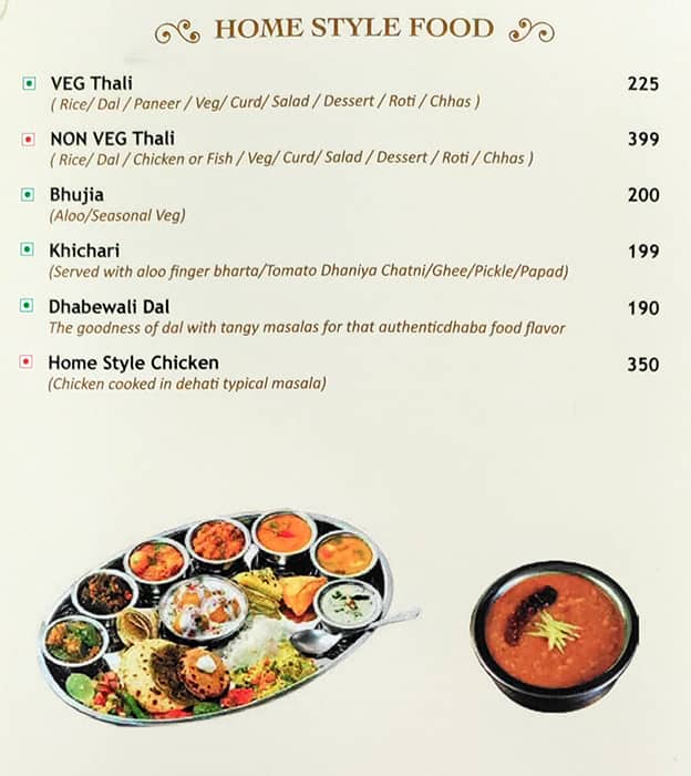 Gucchi menu