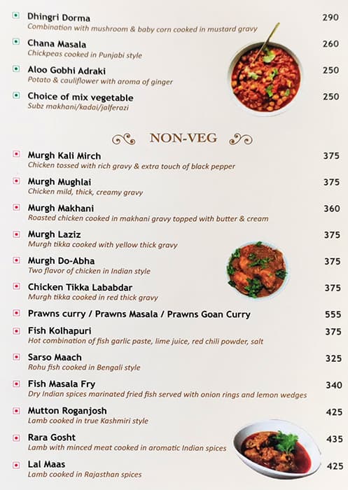 Gucchi menu