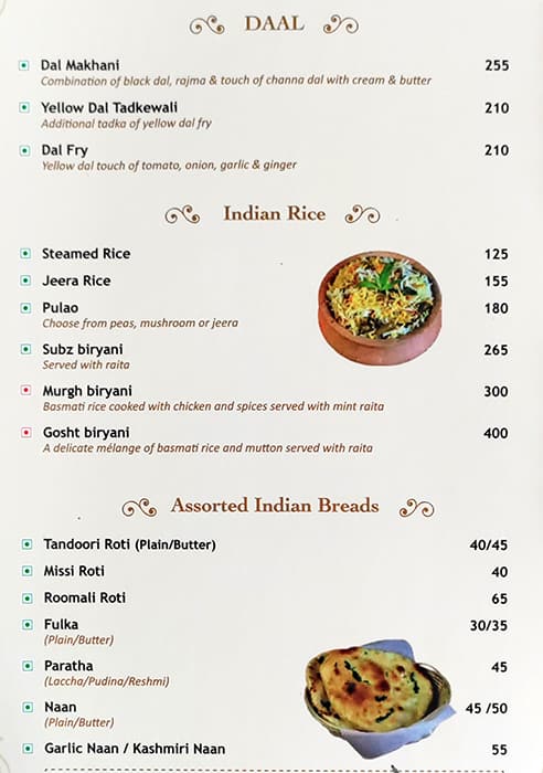 Gucchi menu