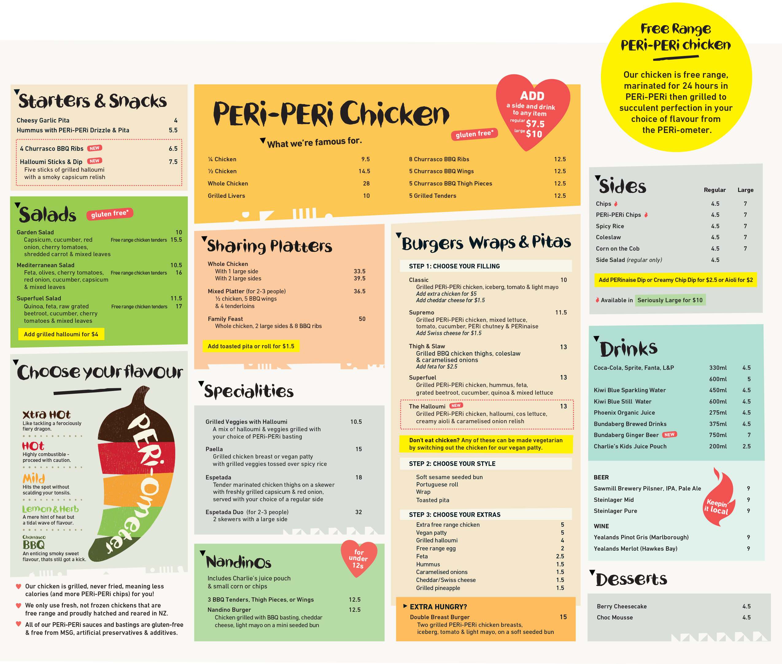 Menu At Nando s Restaurant Auckland 906 80 St Lukes Rd