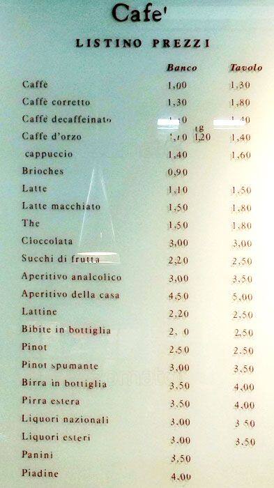 Menu di Madama Cafe' 