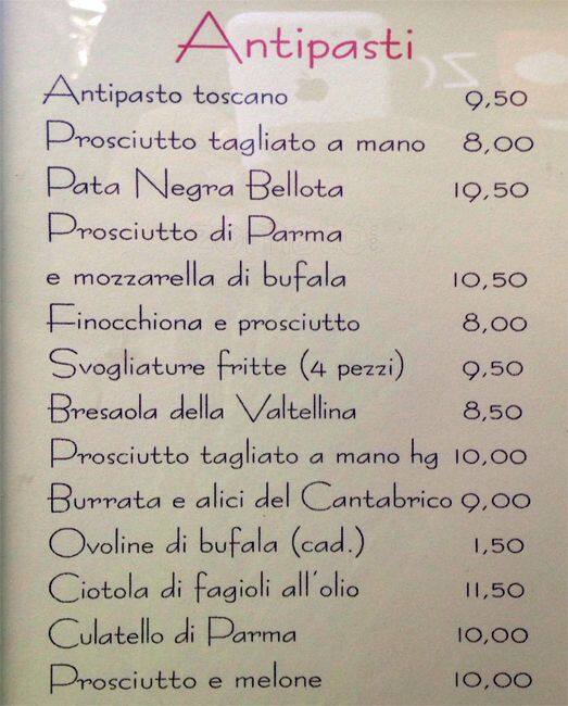 Menu Di Natale Toscano.Ristorante Dal Toscano Al Girarrosto A Roma Foto Del Menu Con Prezzi