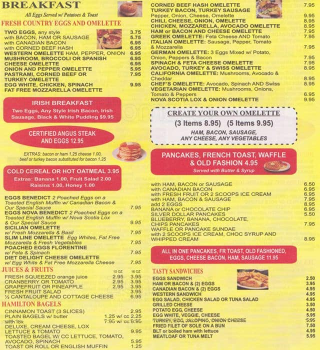 Fort Hamilton Diner Menu, Menu for Fort Hamilton Diner, Fort Hamilton ...