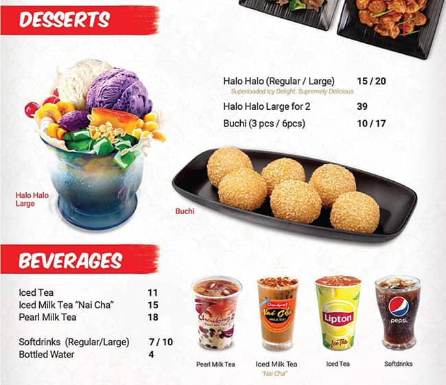 Carta de Chowking Restaurant Al Wahda Mall, Abu Dabi