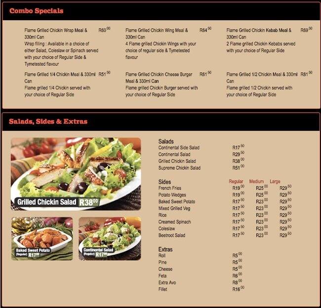 Menu at Chickin Tyme restaurant, Randburg, Northlands Corner
