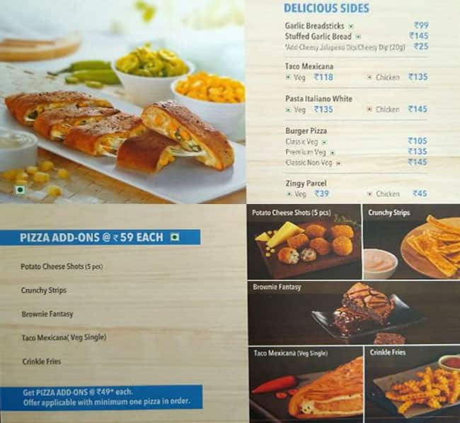 Domino's Pizza Sheik Sarai, New Delhi menu