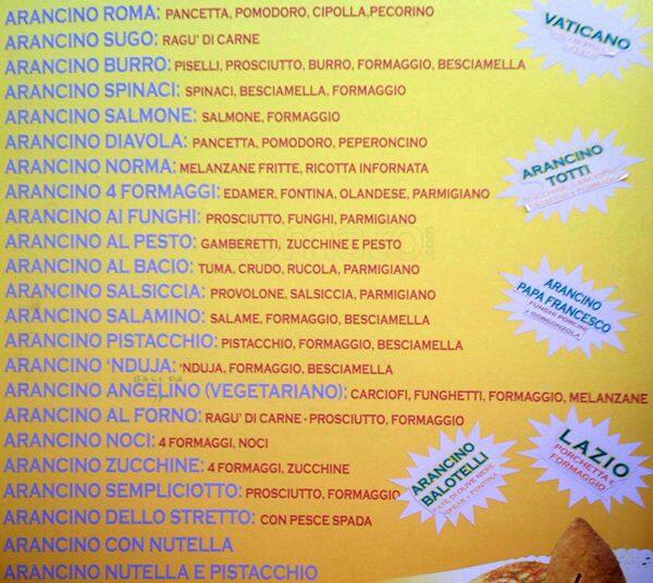 Menu di Famulari 