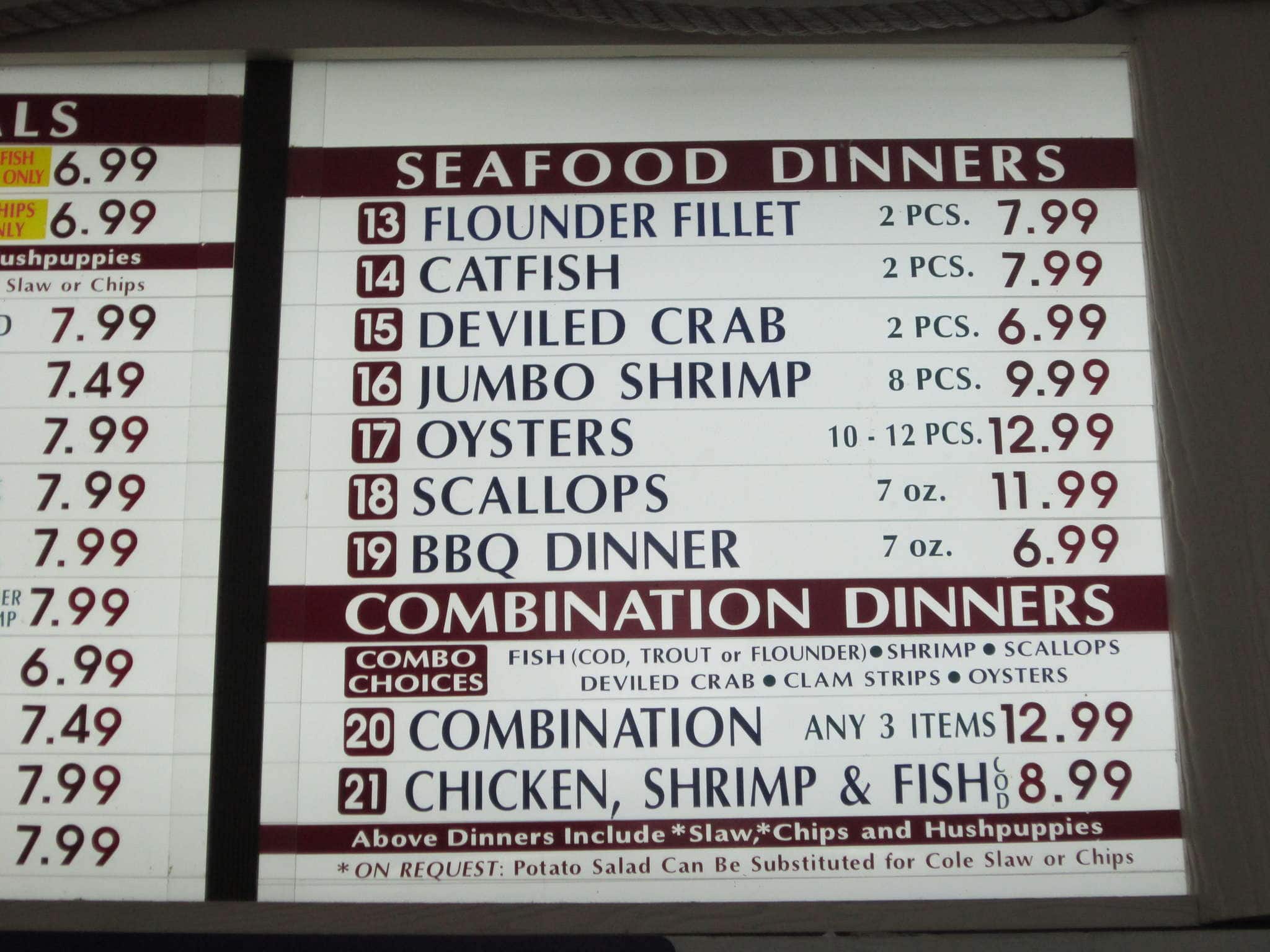 Menu at North Atlantic Fish & Chips restaurant, Fayetteville