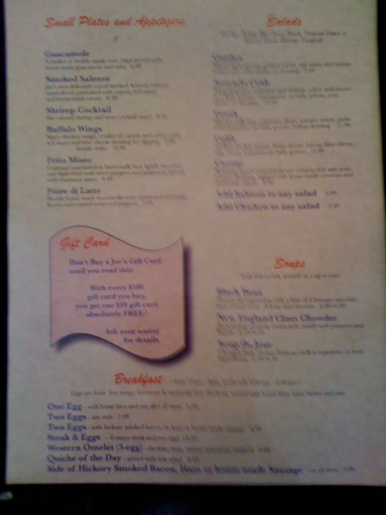 Joe's Diner & Pizza Menu Urbanspoon/Zomato