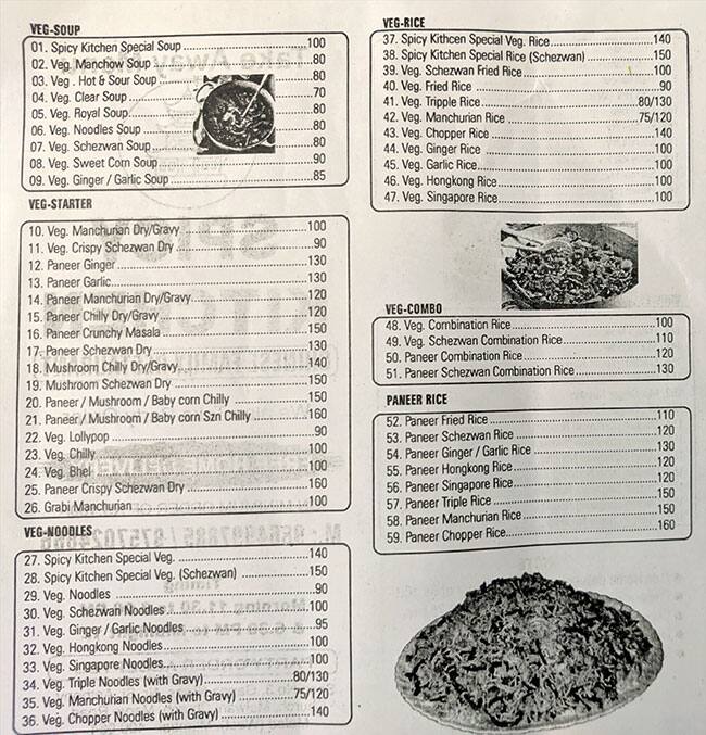 Spicy Kitchen Menu Menu For Spicy Kitchen Marve Mumbai Zomato