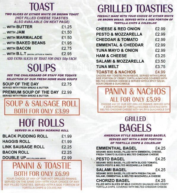 Lucy's Cafe Menu, Menu for Lucy's Cafe, Corstorphine, Edinburgh Zomato UK