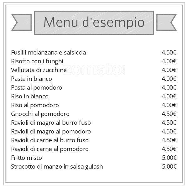 Menu at Ristorante Pizzeria Titanic, Milan, Via Watt