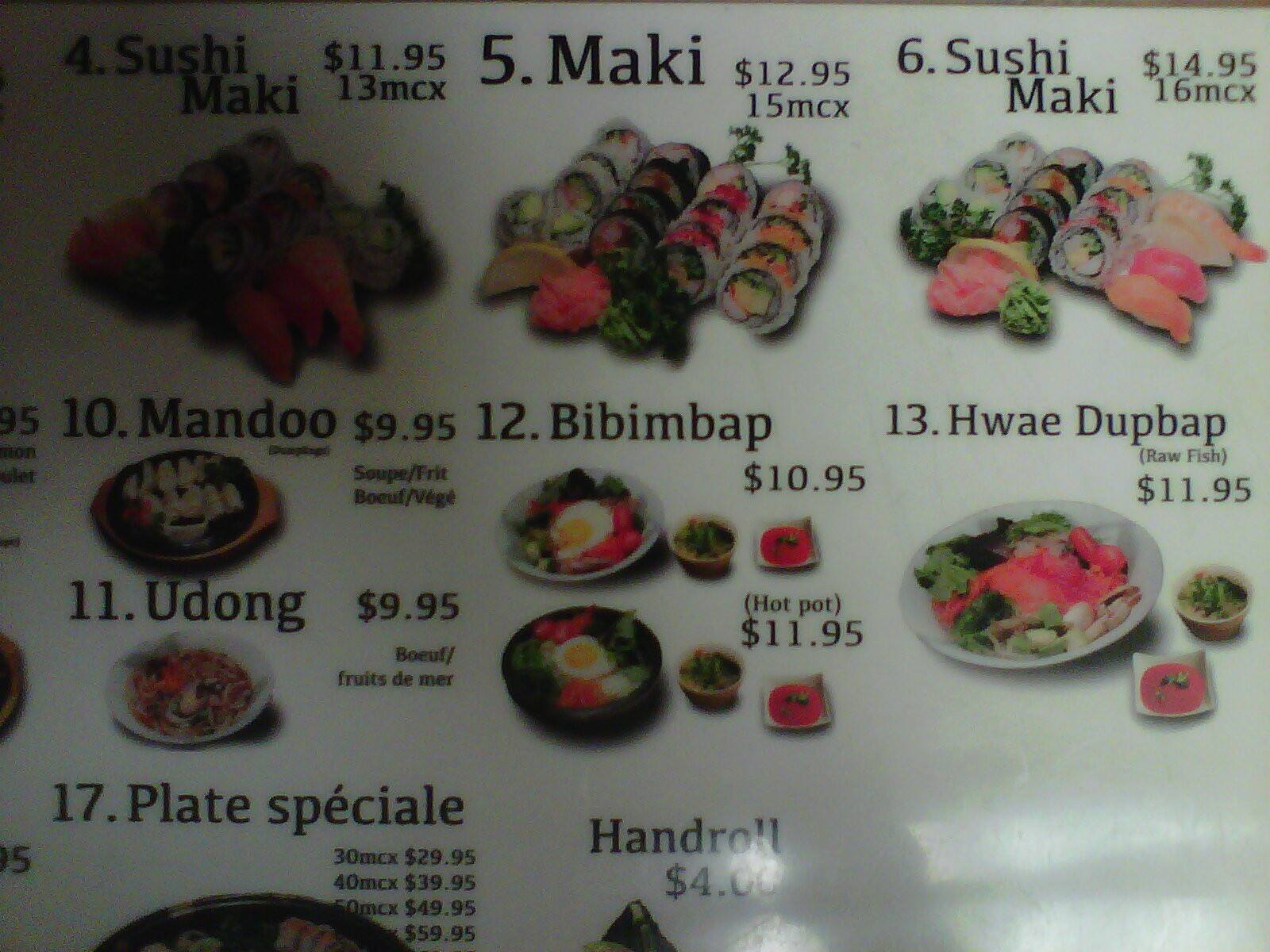 Sushi 7 Menu, Menu for Sushi 7, Downtown, Montreal Urbanspoon/Zomato