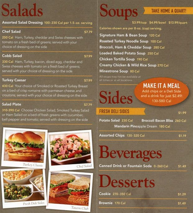 Menu At The Honey Baked Ham Company Restaurant, Parker, Plaza Dr #100