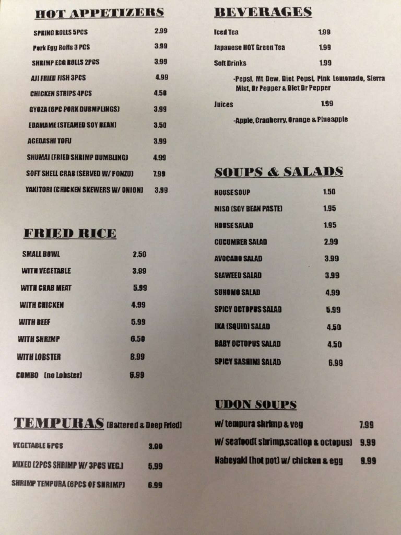 Online Menu of Wasabi Express Restaurant, Owensboro, Kentucky, 42303