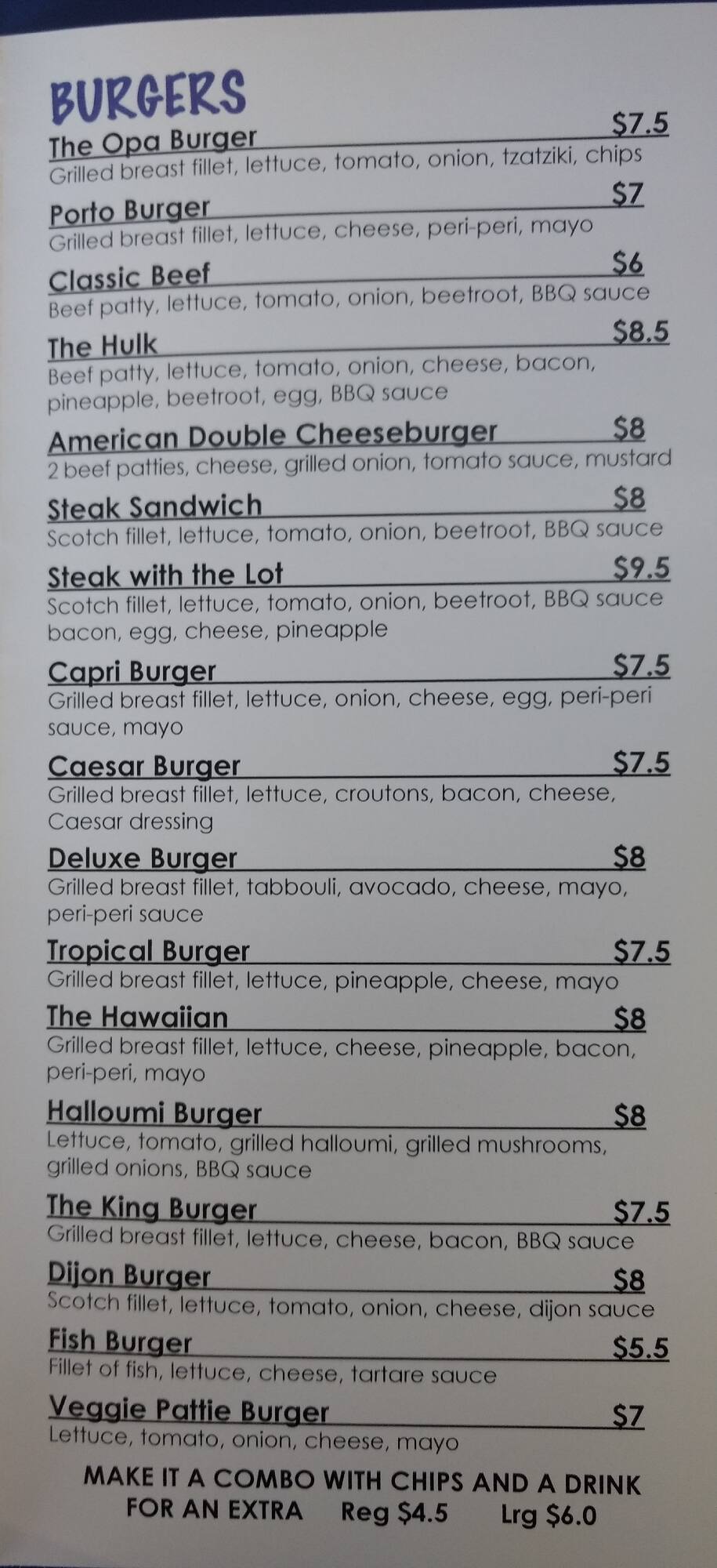 Menu at Crown Charcoal Chicken restaurant, Kellyville