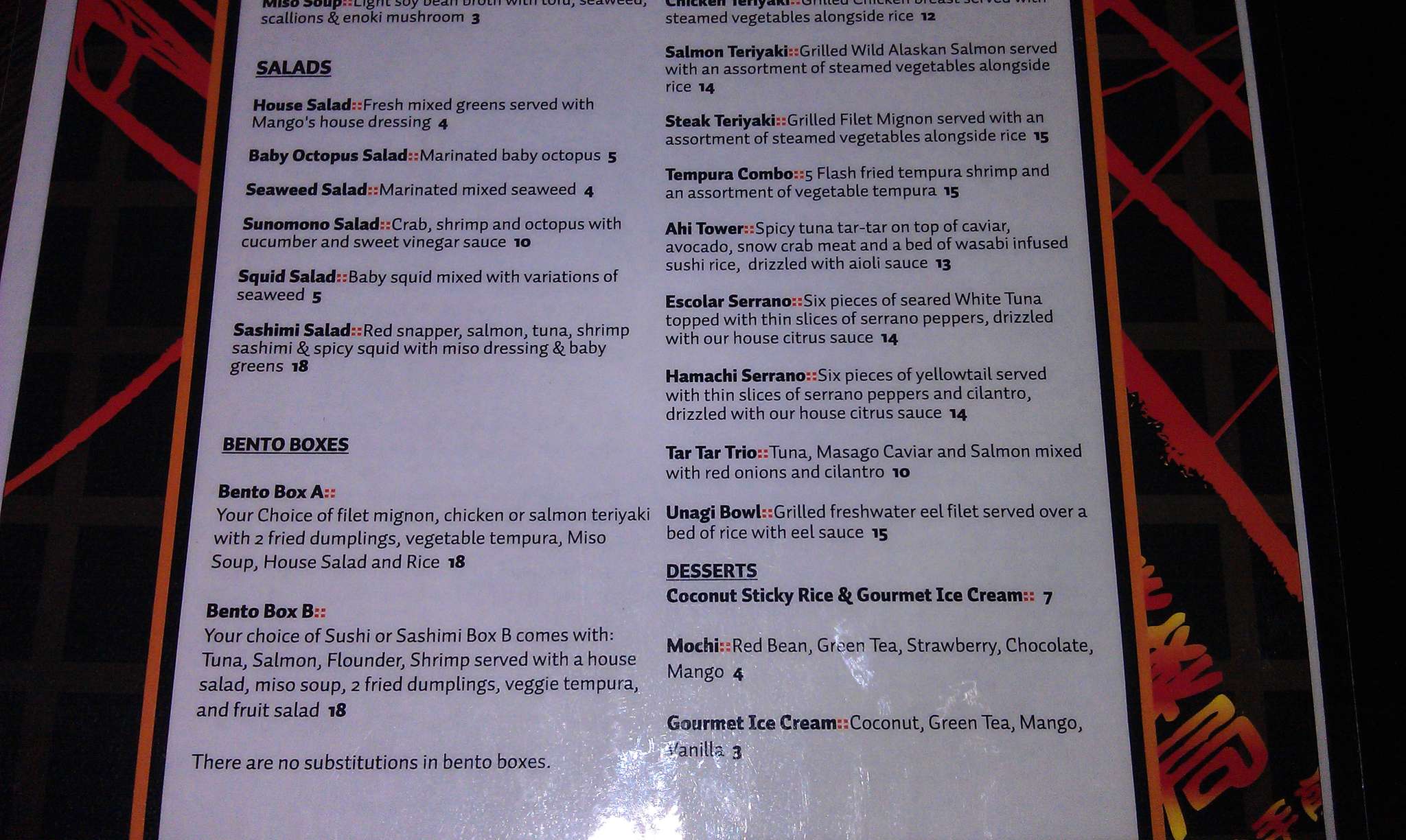 Mangos Noodle House And Sushi Menu Urbanspoon/Zomato