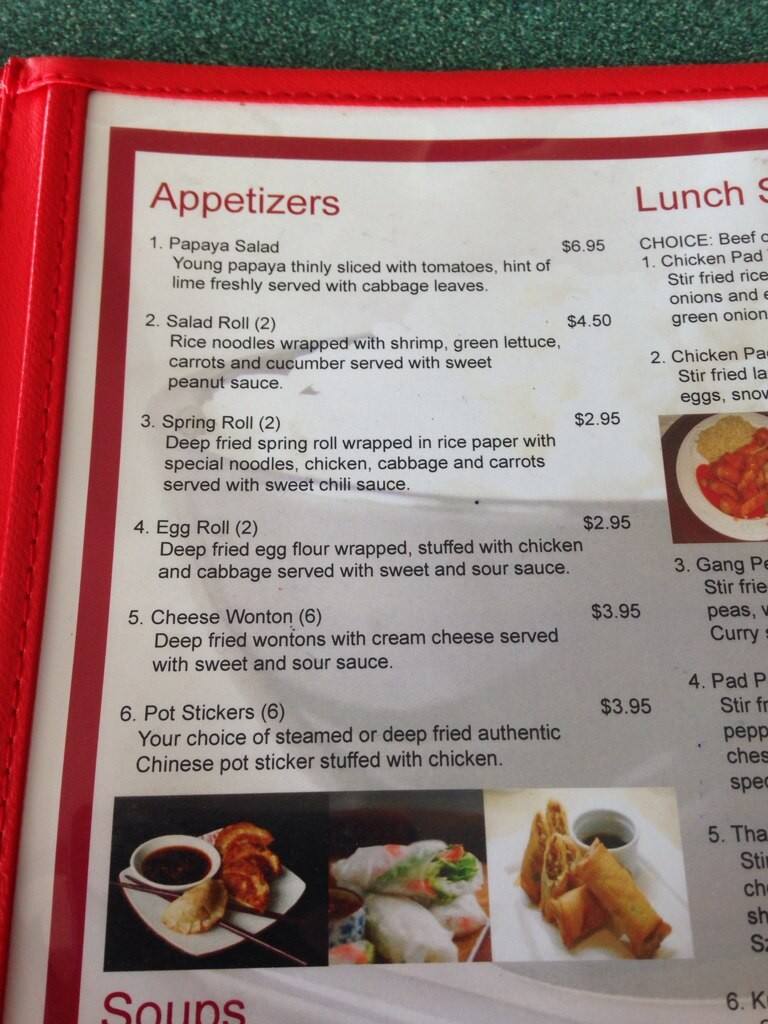 Thai Garden Menu For Broken Arrow Tulsa Thai Garden Broken Arrow Menu