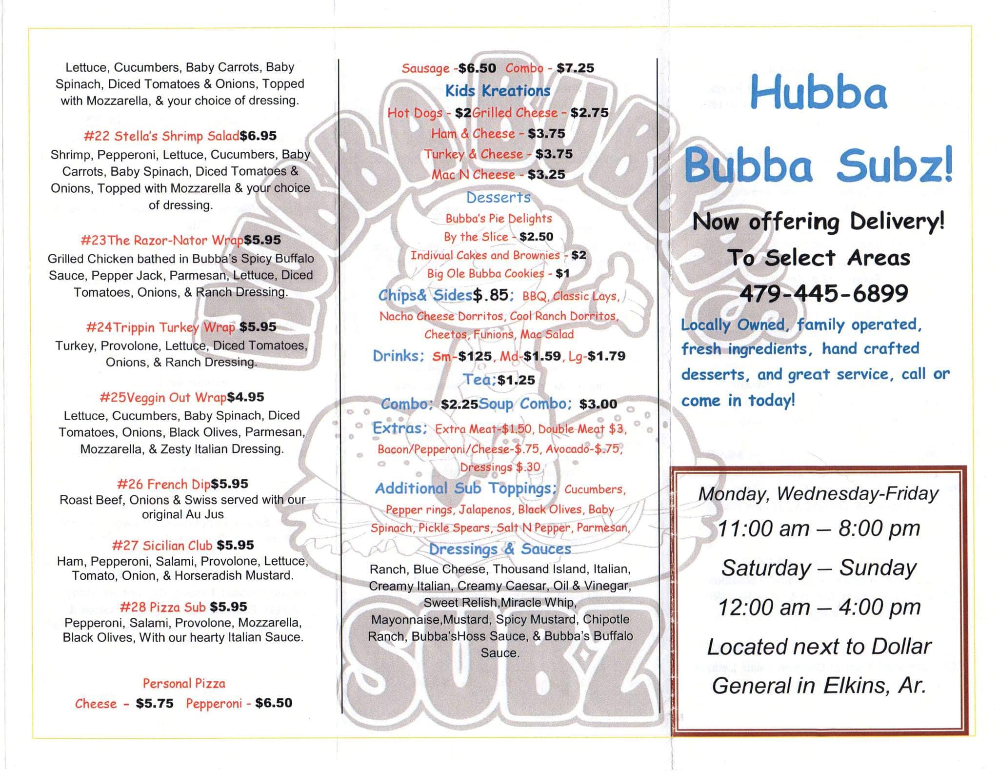 Bubba'S Bunkhouse Harrisburg Brunch Menu - 0mjfmjl