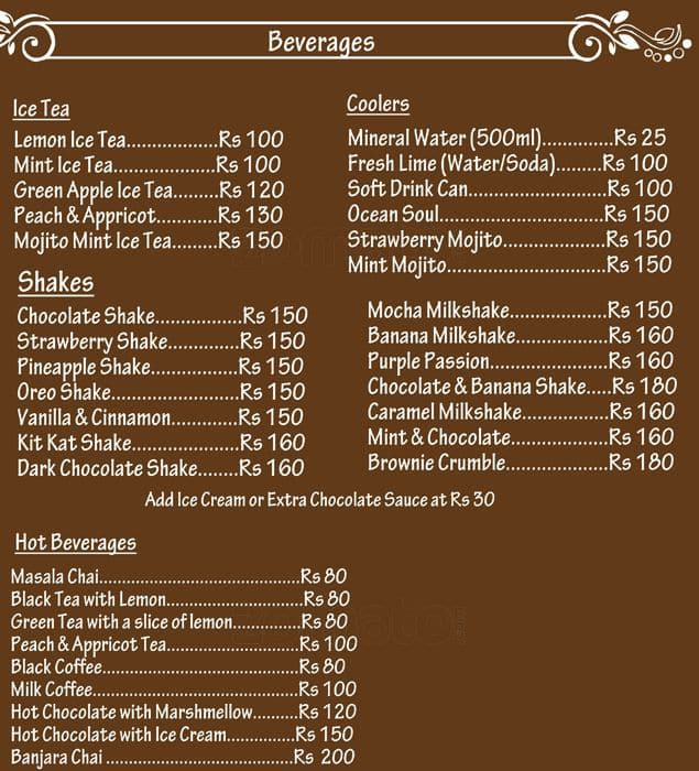 The Caravan Menu, Menu for The Caravan, Camac Street Area, Kolkata Zomato
