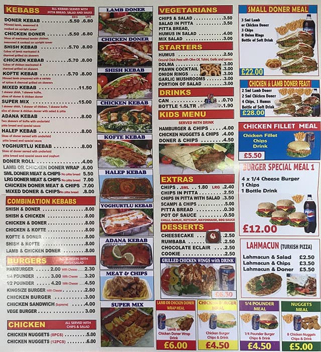 Express Kebab House Menu Menu Para Express Kebab House Plumstead London