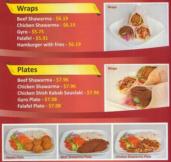 Taste of Shawarma Menu, Menu for Taste of Shawarma, North York, Toronto