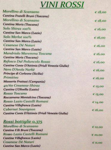 Menu di Ricomincio Da Tre 