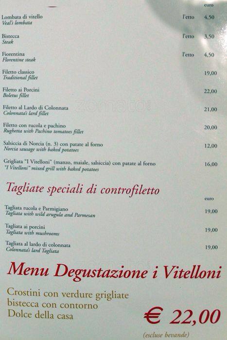Menu di Ricomincio Da Tre 