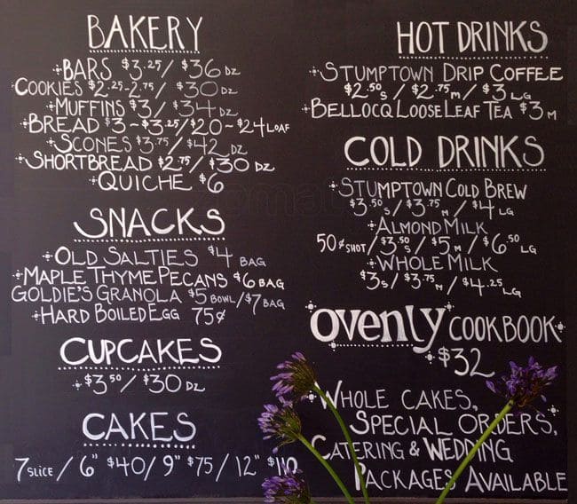 Ovenly Menu, Menu for Ovenly, Williamsburg, New York City - Urbanspoon ...