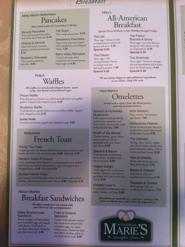 Scrambler Marie S Menu Menu For Scrambler Marie S Gahanna Columbus