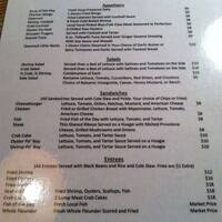 Old Fish House Restaurant Menu