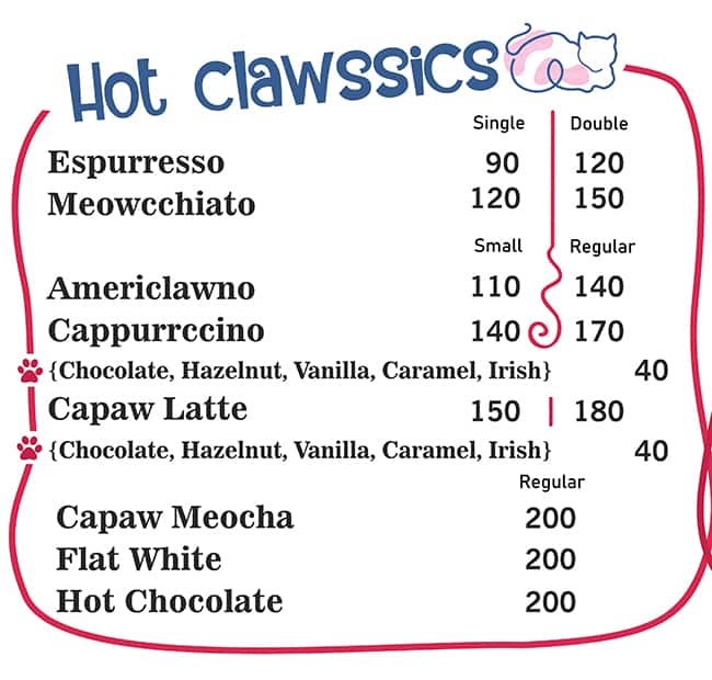 Menu of Kit Cat Cafe, 7 Bungalows, Andheri West, Mumbai