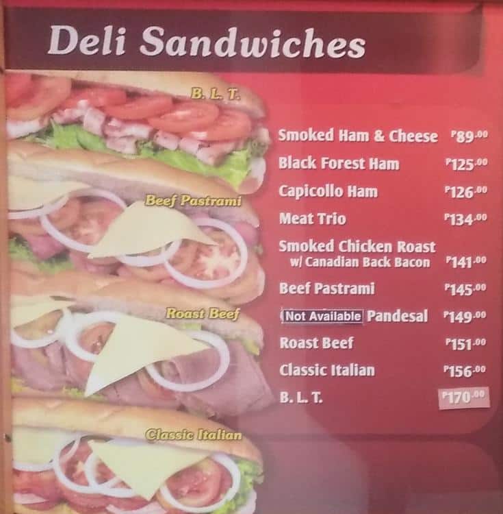 Earle's Delicatessen меню