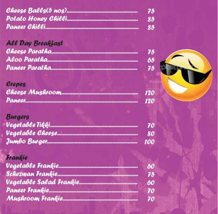 LOL Cafe menu