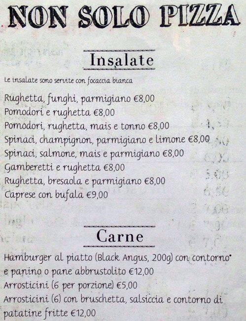 Menu di Pizzeria Pepito's 